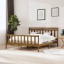 Honey brown solid wood bed frame 160x200 cm by vidaXL, Beds and slatted bases - Ref: Foro24-3100971, Price: 173,99 €, Discoun...