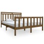 Estructura de cama de madera maciza marrón miel 160x200 cm de vidaXL, Camas y somieres - Ref: Foro24-3100971, Precio: 173,18 ...