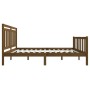 Estructura de cama de madera maciza marrón miel 160x200 cm de vidaXL, Camas y somieres - Ref: Foro24-3100971, Precio: 173,18 ...