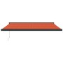 Retractable aluminum awning with orange and brown fabric, 4x3 m. by vidaXL, Awnings - Ref: Foro24-3154568, Price: 491,51 €, D...