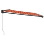 Retractable aluminum awning with orange and brown fabric, 4x3 m. by vidaXL, Awnings - Ref: Foro24-3154568, Price: 491,51 €, D...