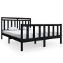 Black solid wood bed frame 160x200 cm by vidaXL, Beds and slatted bases - Ref: Foro24-3100972, Price: 176,79 €, Discount: %