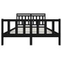 Black solid wood bed frame 160x200 cm by vidaXL, Beds and slatted bases - Ref: Foro24-3100972, Price: 176,79 €, Discount: %