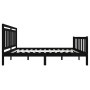 Black solid wood bed frame 160x200 cm by vidaXL, Beds and slatted bases - Ref: Foro24-3100972, Price: 176,79 €, Discount: %