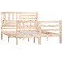 Estructura de cama doble pequeña de madera maciza 120x190 cm de vidaXL, Camas y somieres - Ref: Foro24-3101058, Precio: 123,9...