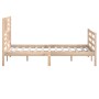 Estructura de cama doble pequeña de madera maciza 120x190 cm de vidaXL, Camas y somieres - Ref: Foro24-3101058, Precio: 123,9...