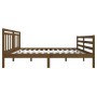 Estructura de cama doble madera maciza marrón miel 120x190 cm de vidaXL, Camas y somieres - Ref: Foro24-3100627, Precio: 156,...