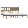 Estructura de cama madera maciza de pino marrón miel 200x200 cm de vidaXL, Camas y somieres - Ref: Foro24-3101046, Precio: 17...