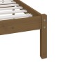 Estructura de cama madera maciza de pino marrón miel 200x200 cm de vidaXL, Camas y somieres - Ref: Foro24-3101046, Precio: 17...