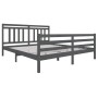 Grauer Massivholzbettrahmen 6FT Super King 180x200 cm von vidaXL, Betten und Lattenroste - Ref: Foro24-3100671, Preis: 177,99...