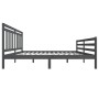 Grauer Massivholzbettrahmen 6FT Super King 180x200 cm von vidaXL, Betten und Lattenroste - Ref: Foro24-3100671, Preis: 177,99...