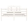 Weißer Massivholzbettrahmen 140x200 cm von vidaXL, Betten und Lattenroste - Ref: Foro24-3100655, Preis: 127,99 €, Rabatt: %