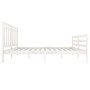 Weißer Massivholzbettrahmen 140x200 cm von vidaXL, Betten und Lattenroste - Ref: Foro24-3100655, Preis: 131,55 €, Rabatt: %