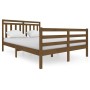 Estructura de cama madera maciza marrón miel 140x200 cm de vidaXL, Camas y somieres - Ref: Foro24-3100657, Precio: 153,99 €, ...