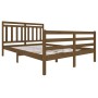 Estructura de cama madera maciza marrón miel 140x200 cm de vidaXL, Camas y somieres - Ref: Foro24-3100657, Precio: 153,99 €, ...