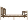 Estructura de cama madera maciza marrón miel 140x200 cm de vidaXL, Camas y somieres - Ref: Foro24-3100657, Precio: 153,99 €, ...