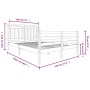 Estructura de cama madera maciza marrón miel 140x200 cm de vidaXL, Camas y somieres - Ref: Foro24-3100657, Precio: 153,99 €, ...