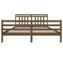 Honey brown solid wood double bed frame 180x200cm by vidaXL, Beds and slatted bases - Ref: Foro24-3100672, Price: 179,99 €, D...