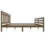 Estructura cama matrimonial madera maciza marrón miel 180x200cm de vidaXL, Camas y somieres - Ref: Foro24-3100672, Precio: 17...