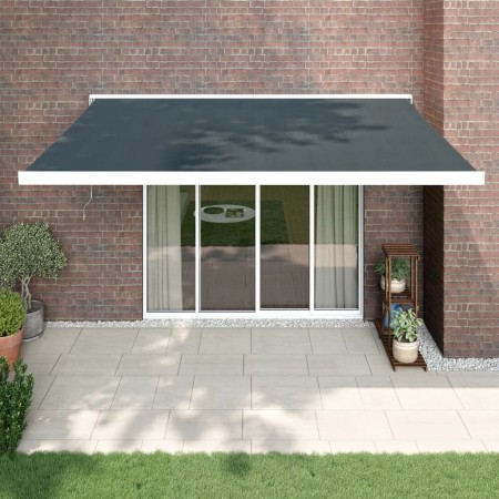 Retractable aluminum awning and anthracite gray fabric 4.5x3 m by vidaXL, Awnings - Ref: Foro24-3154539, Price: 653,04 €, Dis...