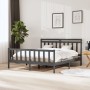 Gray solid wood bed frame 160x200 cm by vidaXL, Beds and slatted bases - Ref: Foro24-3100970, Price: 155,15 €, Discount: %