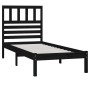 Estructura cama individual madera maciza pino negra 90x190 cm de vidaXL, Camas y somieres - Ref: Foro24-3100992, Precio: 122,...