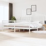 White solid wood bed frame 200x200 cm by vidaXL, Beds and slatted bases - Ref: Foro24-3101109, Price: 174,53 €, Discount: %