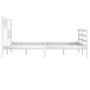 White solid wood bed frame 200x200 cm by vidaXL, Beds and slatted bases - Ref: Foro24-3101109, Price: 174,53 €, Discount: %