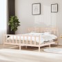 Solid wood bed frame 200x200 cm by vidaXL, Beds and slatted bases - Ref: Foro24-3100978, Price: 135,91 €, Discount: %