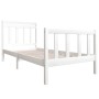 White solid wood single bed frame 90x190 cm by vidaXL, Beds and slatted bases - Ref: Foro24-3100685, Price: 107,42 €, Discoun...