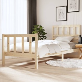 Estructura de cama madera maciza 90x200 cm de vidaXL, Camas y somieres - Ref: Foro24-3101138, Precio: 99,99 €, Descuento: %