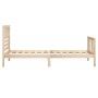 Estructura de cama madera maciza 90x200 cm de vidaXL, Camas y somieres - Ref: Foro24-3101138, Precio: 100,22 €, Descuento: %