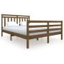 Estructura de cama de madera maciza marrón miel 150x200 cm de vidaXL, Camas y somieres - Ref: Foro24-3100662, Precio: 147,92 ...