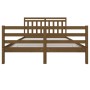 Honey brown solid wood bed frame 150x200 cm by vidaXL, Beds and slatted bases - Ref: Foro24-3100662, Price: 147,92 €, Discoun...