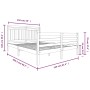 Honey brown solid wood bed frame 150x200 cm by vidaXL, Beds and slatted bases - Ref: Foro24-3100662, Price: 147,92 €, Discoun...