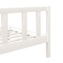 Estructura de cama individual de madera maciza blanco 90x190 cm de vidaXL, Camas y somieres - Ref: Foro24-3101119, Precio: 10...