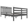 Gray solid wood bed frame 120x200 cm by vidaXL, Beds and slatted bases - Ref: Foro24-3100651, Price: 147,37 €, Discount: %