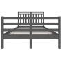 Gray solid wood bed frame 120x200 cm by vidaXL, Beds and slatted bases - Ref: Foro24-3100651, Price: 147,37 €, Discount: %