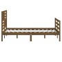 Estructura de cama madera maciza marrón miel 160x200 cm de vidaXL, Camas y somieres - Ref: Foro24-3101101, Precio: 179,99 €, ...