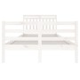 Estructura de cama madera maciza blanca 120x200 cm de vidaXL, Camas y somieres - Ref: Foro24-3100650, Precio: 119,64 €, Descu...