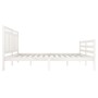 Weißer Massivholzbettrahmen 120x200 cm von vidaXL, Betten und Lattenroste - Ref: Foro24-3100650, Preis: 120,02 €, Rabatt: %