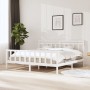 Estructura de cama de madera maciza blanca 200x200 cm de vidaXL, Camas y somieres - Ref: Foro24-3100979, Precio: 146,10 €, De...