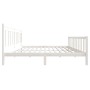 Weißer Massivholzbettrahmen 200x200 cm von vidaXL, Betten und Lattenroste - Ref: Foro24-3100979, Preis: 146,10 €, Rabatt: %