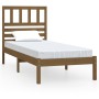 Solid pine wood bed frame honey brown 100x200 cm by vidaXL, Beds and slatted bases - Ref: Foro24-3101016, Price: 114,99 €, Di...