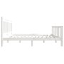 White solid wood bed frame 140x200 cm by vidaXL, Beds and slatted bases - Ref: Foro24-3100959, Price: 137,99 €, Discount: %