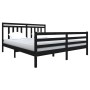 Black solid wood bed frame super king 180x200cm by vidaXL, Beds and slatted bases - Ref: Foro24-3100673, Price: 159,99 €, Dis...