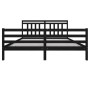 Black solid wood bed frame super king 180x200cm by vidaXL, Beds and slatted bases - Ref: Foro24-3100673, Price: 159,99 €, Dis...