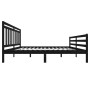 Black solid wood bed frame super king 180x200cm by vidaXL, Beds and slatted bases - Ref: Foro24-3100673, Price: 159,99 €, Dis...