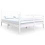 Estructura de cama de madera maciza blanca 160x200 cm de vidaXL, Camas y somieres - Ref: Foro24-3100665, Precio: 138,19 €, De...