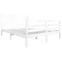 Estructura de cama de madera maciza blanca 160x200 cm de vidaXL, Camas y somieres - Ref: Foro24-3100665, Precio: 138,19 €, De...